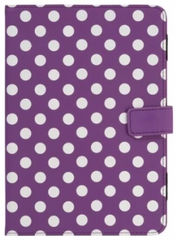 Image of Universal 78" Polka Dot PVC Tablet Case Purple