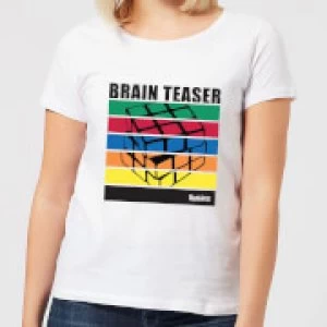 Image of Rubik's Brain Teaser Womens T-Shirt - White - M