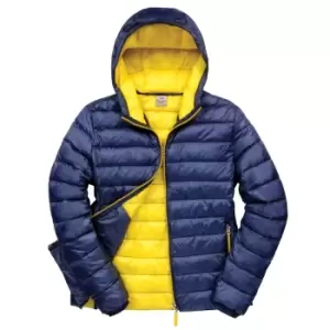 Image of Result Urban Mens Snowbird Hooded Jacket (S) (Navy/Yellow)