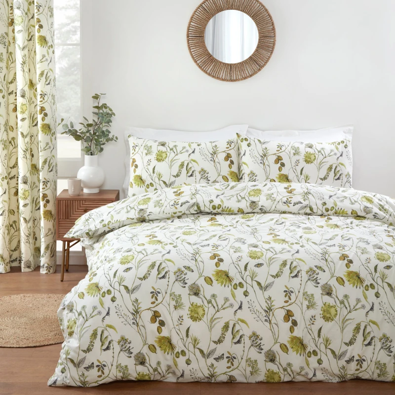 Image of Sundour Grove Floral Bedding Set Duvet Cover Sets Single Green 39339590010