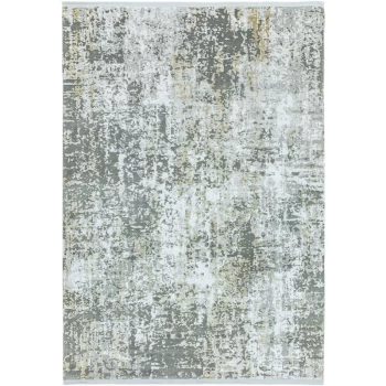 Image of Olympia OL06 Grey Gold Abstract 200cm x 290cm Rectangle - Grey and Yellow
