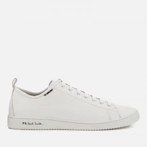 Image of Paul Smith Mens Miyata Leather Low Top Trainers - White - UK 9