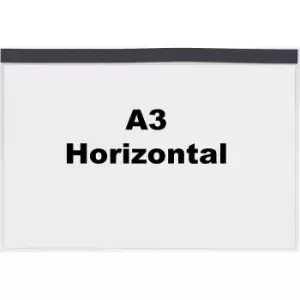 Image of Document sleeve, with magnetic strips, for A3, landscape format, long side open, pack of 10