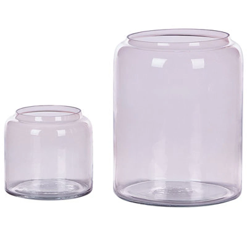 Image of Beliani Decorative Vase Rasam Glass 20/11cm Pastel Pink