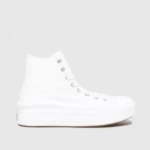 Image of Converse White Cons Ctas Move Platform Hi Trainers