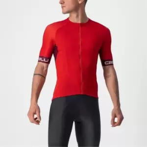 Image of Castelli Entrata VI Short Sleeve Jersey - Red