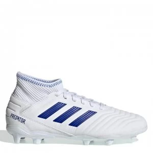 Image of adidas Predator 19.3 Childrens FG Football Boots - White/BoldBlue