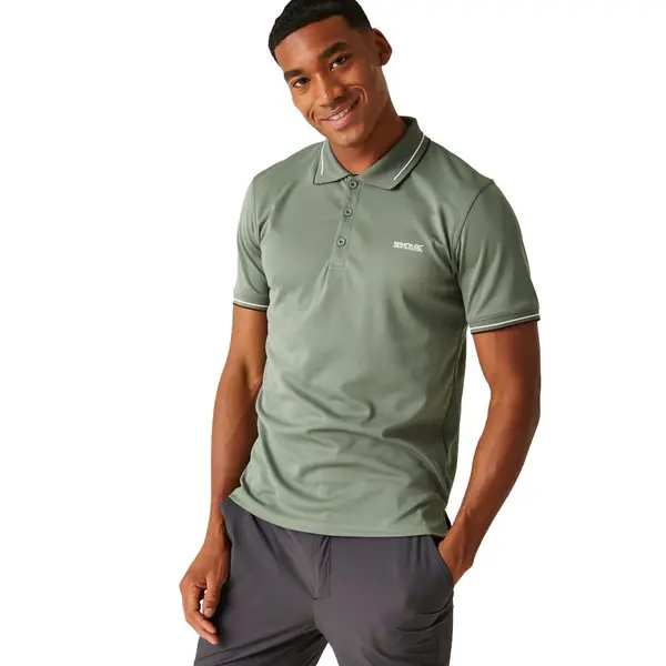 Image of Regatta Mens Oakmont Breathable Polo Shirt S - Chest 37-38' (94-96.5cm) Agave Green RMT287-E87-S