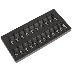 Image of Sealey Premier 22 Piece 3/8" Drive Torx, Hex and Spline Socket Bit Set 3/8"