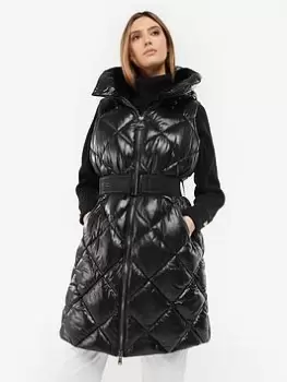 Image of Barbour International Rhodium Gilet - Black, Size 16, Women