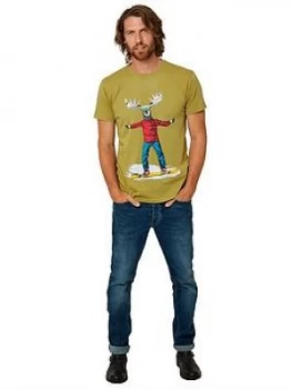 Image of Joe Browns Marvellous Moose T-Shirt - Green Size M Men