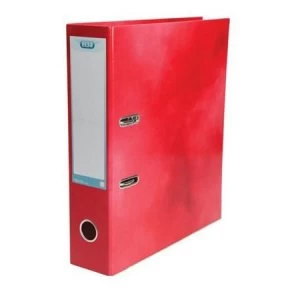 Image of Elba Classy A4 Lever Arch File 70mm Laminated Gloss Finish Red Single