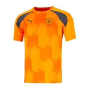 Image of 2023-2024 Man City Pre-Match Jersey (Orange)