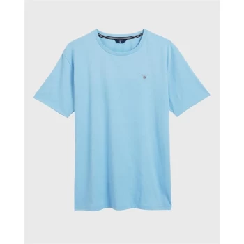 Image of Gant Logo T Shirt - Capri Blue 468