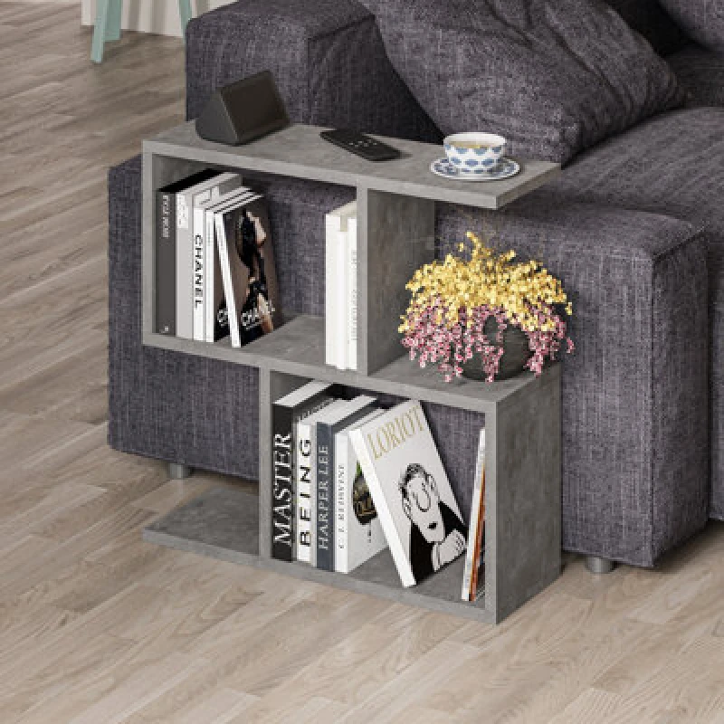 Image of DECORTIE Decortie - Homemania Modern Side End Coffee Table Multipurpose h 60cm 5 Tier - Retro Grey - Retro Grey M.SH.11264.11