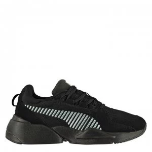Image of Puma Zeta Suede Trainers - Blk/Lt Sky