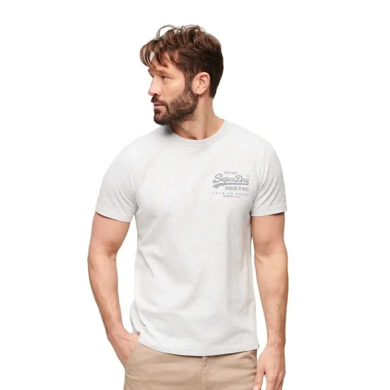 Image of Superdry T-Shirt Superdry Classic Vl Heritage Gris Male M
