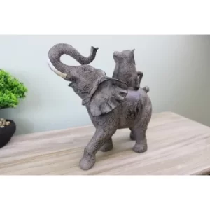 Image of Climbing Elephants Ornament with Natural Effect