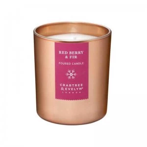 Image of Crabtree & Evelyn Red Berry Fir Scented Candle 67g