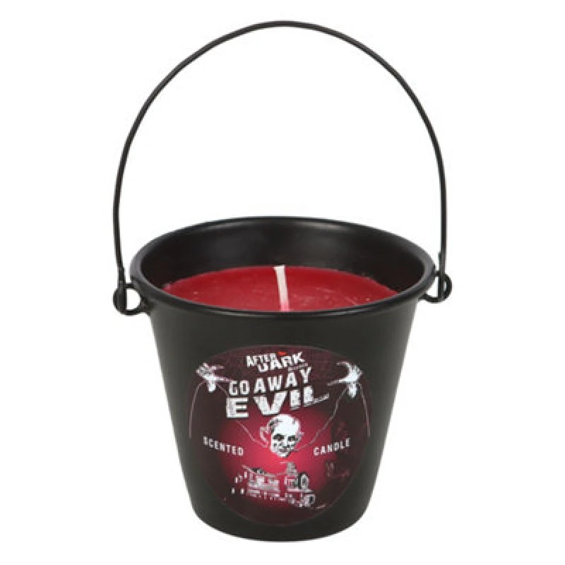Image of Something Different Something Different Go Away Evil Bucket Scented Candle in Black One Size Unisex 5063574675154