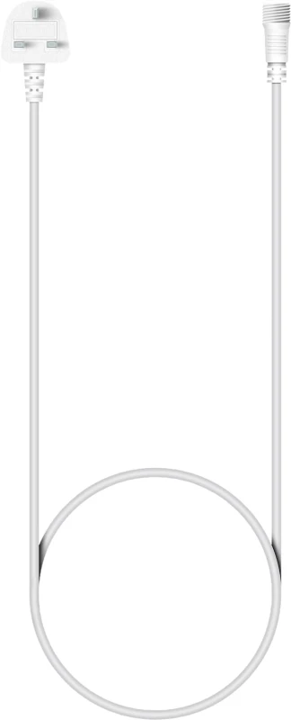 Image of EAGLE-CON Easy-Connect Festoon Mains Connecting Lead With 2m Rubber Cable.- White ELV-610447