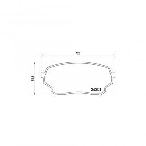 Image of Front Brake Pad Set BREMBO P 79 019