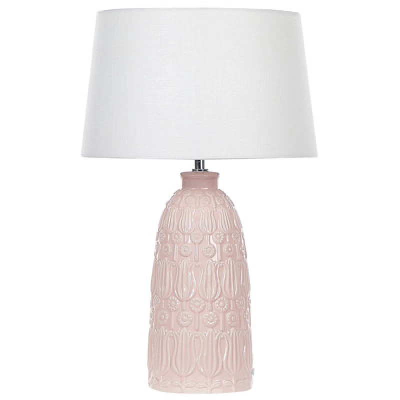 Image of Beliani Table Lamp Zarima Ceramic Pink