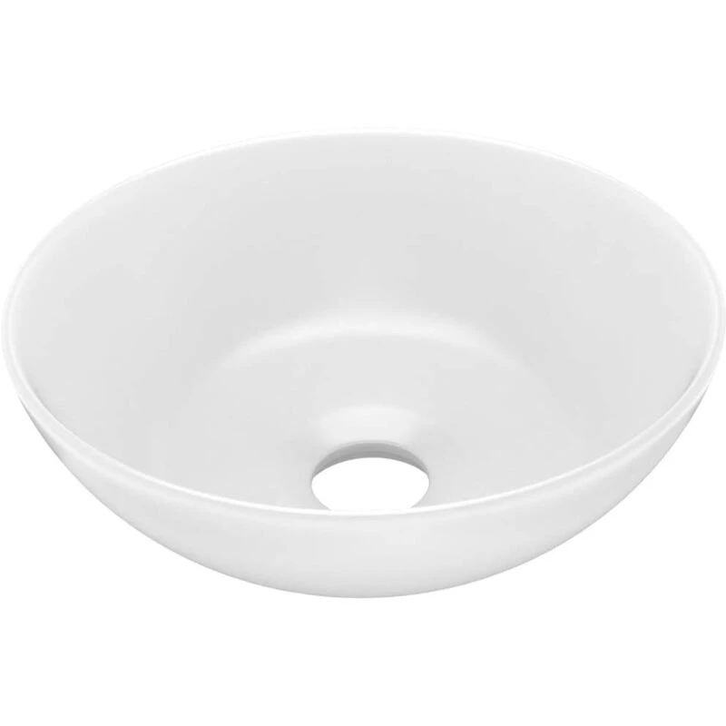 Image of VIDAXL Bathroom Sink Ceramic Matt White Round vidaXL 8720286036815