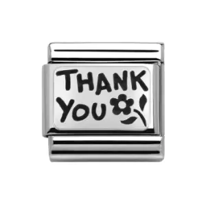 Image of Nomination Classic Silver Thank You Charm