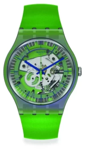 Image of Swatch SHIMMER GREEN Silicone Strap SUOM117 Watch