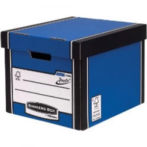 Image of Fellowes Bankers Box Premium Presto Tall Storage Box A4 Blue Pack of 10