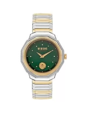Image of Versus Versace Paradise Cove Ss Yellow Gold Green Dial