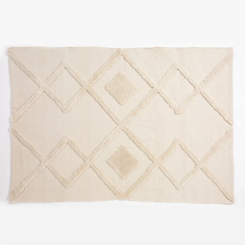 Image of Esselle Home Windsor Geo Tufted 160x230cm Cream Rug