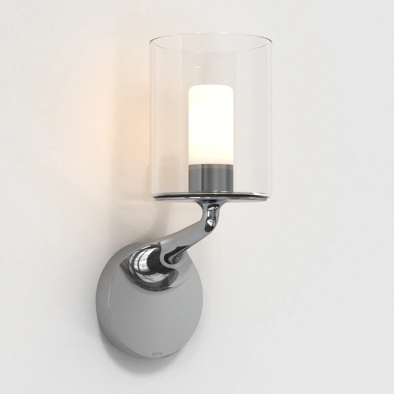 Image of Astro Astro Elena Bathroom Wall Light - Polished Chrome & Glass