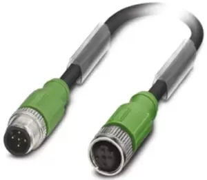 Image of Phoenix Contact, SAC-5P-M12MS/ 3.0-PUR/M12FS SH Series, Straight M12 to Straight M12 Cable assembly, 3m Cable