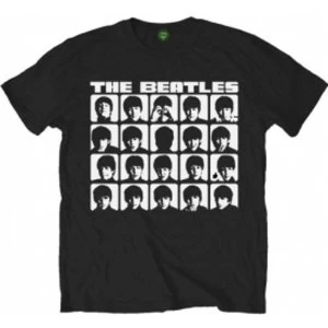 Image of The Beatles - Hard Days Night Faces Mens Medium T-Shirt - Black