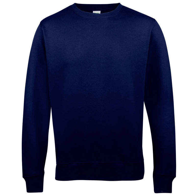 Image of AWDis AWDis Just Hoods Crew Neck Plain Sweatshirt (280 GSM) in Navy Size: X-Small Navy XS Unisex 5055805499219