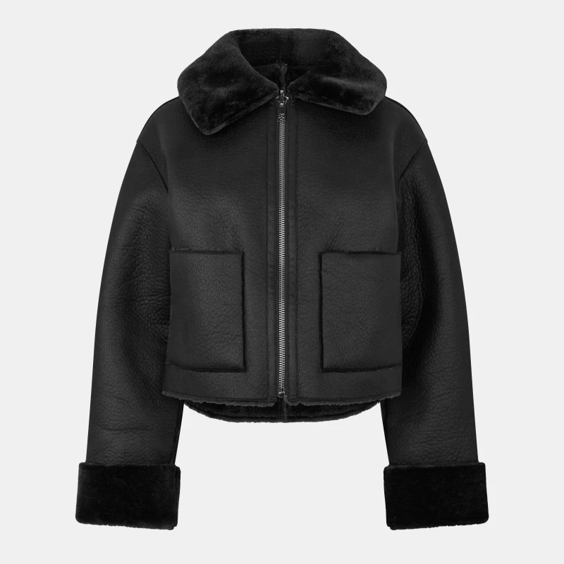 Image of Jack Wills Reverse Shearling Jacket - Black 6