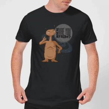 Image of E.T. Where Are You From T-Shirt - 5XL - Black