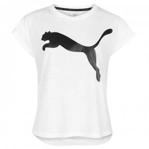 Image of Puma Urban Sports T Shirt Ladies - White/Black