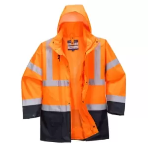 Image of Essential 5 in 1 Hi Vis Jacket Orange / Navy S