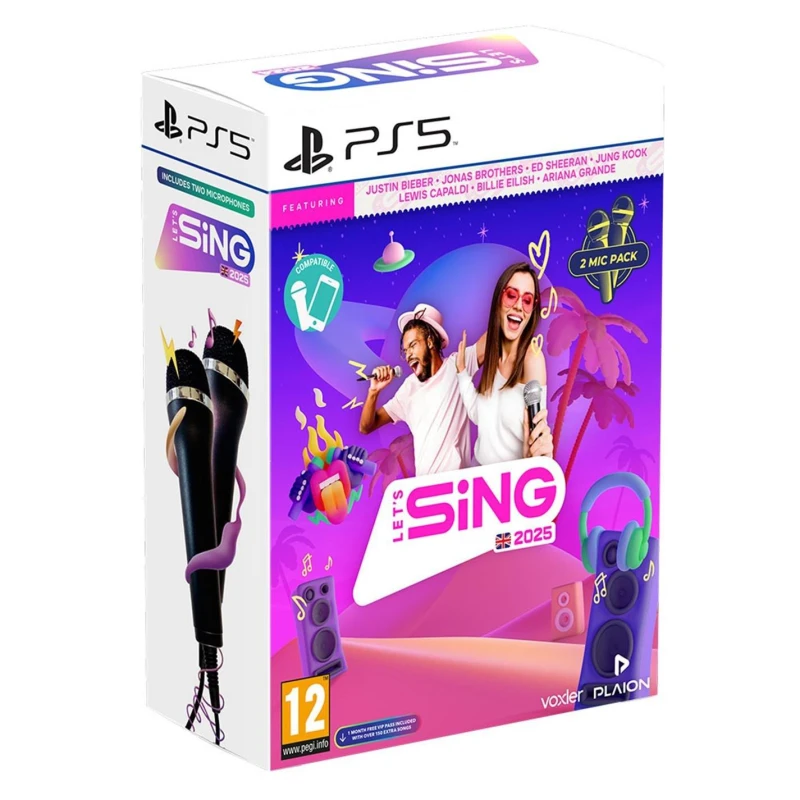 Image of Let's Sing Let's Sing 2025 PS5 Game With 2 Mics
