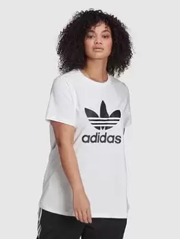 Image of adidas Originals Trefoil T-Shirt Plus Size - White, Size 1X, Women