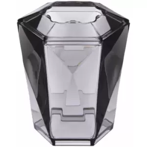 Image of Premier Housewares - Electric Toothbrush Holder Grey Geometric Design Bathroom Accessories For Small Bathroom Acrylic Toothbrush Holders / Brush