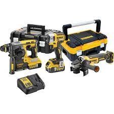 Image of DEWALT DCK305P2T 18v XR Cordless 3 Piece Power Tool Kit 2 x 5ah Li-ion Charger Case