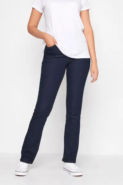 Image of Long Tall Sally Tall Straight Leg Trousers Mid Navy