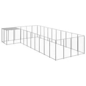 Image of Vidaxl Dog Kennel Silver 13.31 M Steel