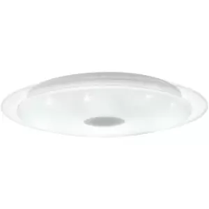 Image of Netlighting Lanciano LED Decorative Flush Ceiling Light White, Transparent Cct,