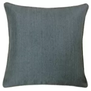 Image of Bellucci Piped Contrasting Trim Cushion Graphite/Tobacco, Graphite/Tobacco / 55 x 55cm / Polyester Filled