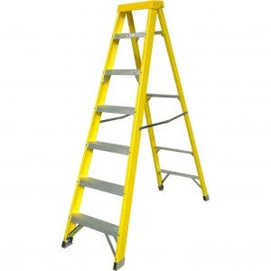 Image of Zarges Fibreglass Swingback Step Ladder 7